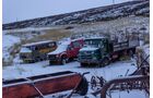 Abteneuer Lkw-fahren in Island im Winter