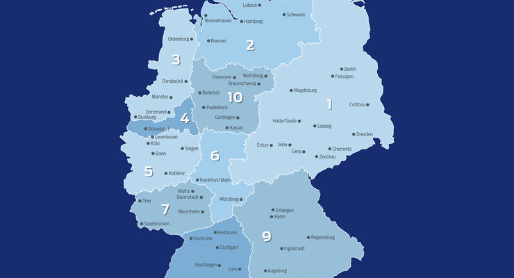 Deutschlandkarte Ford