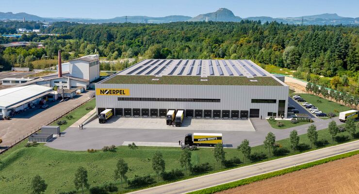 Die Noerpel-Gruppe baut eine neue Logistikanlage am Stadtrand von Singen am Hohentwiel, wenige Kilometer westlich des Bodensees.