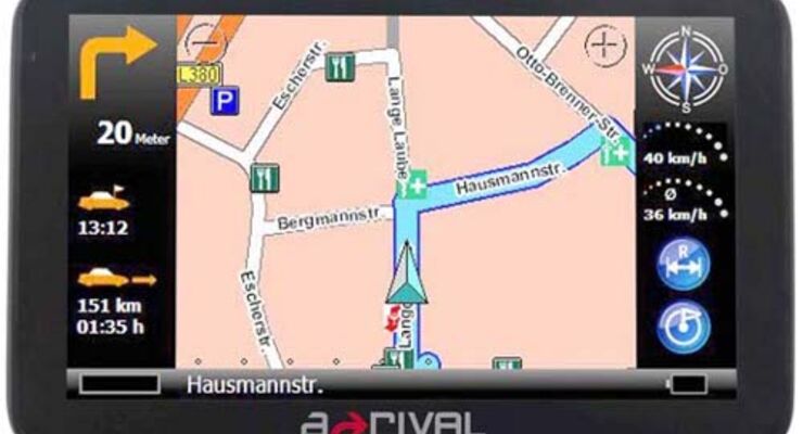 Navigationsgerät berechnet optimale Lkw-Route