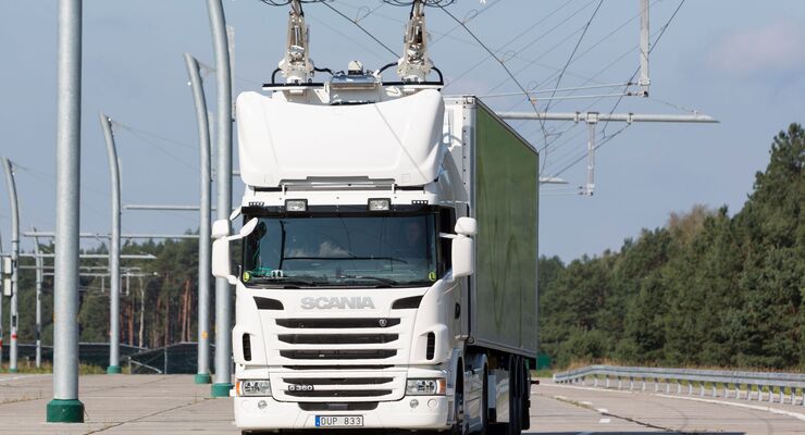 Siemens und Scania forschen gemeinsam am elektrifizierten StraÃŸengÃ¼terverkehr / Siemens and Scania are conducting joint research into the electrification of road freight traffic