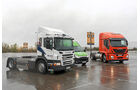 Vergleich LNG- mit CNG-Lkw, Scania, Iveco
